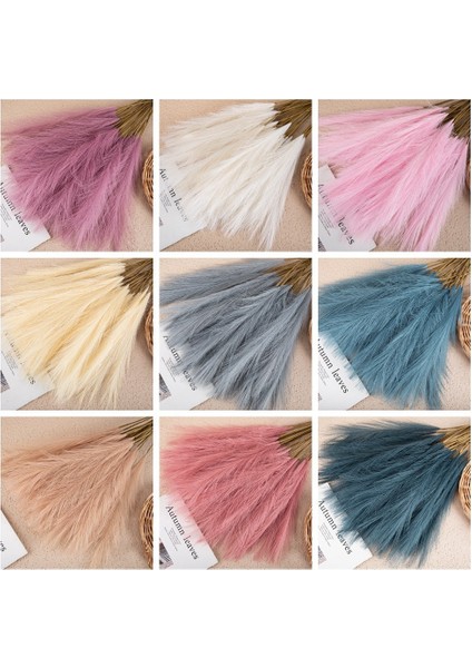 Sarı 55 cm 10PCS 5/10/20PCS 55 cm Yapay Pampas Çim Sahte Görkemli Çim Vazo Dolgu Çiçek Ev, Oturma Odası, Mutfak, Parti, Boho Dekor Için (Yurt Dışından)
