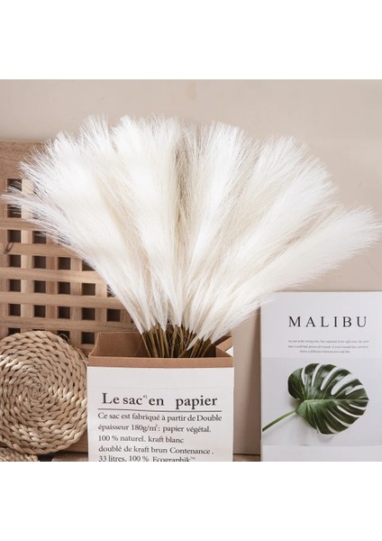 Sarı 55 cm 10PCS 5/10/20PCS 55 cm Yapay Pampas Çim Sahte Görkemli Çim Vazo Dolgu Çiçek Ev, Oturma Odası, Mutfak, Parti, Boho Dekor Için (Yurt Dışından)