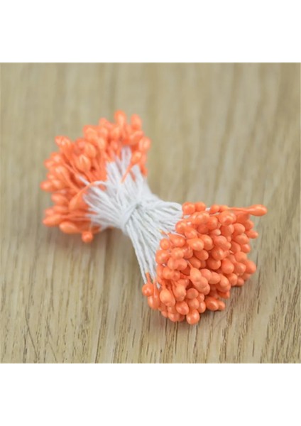 Turuncu 3mm 300 Adet Çift Kafa Mini Inci Ercik Şeker Yapay Çiçek Düğün Dekorasyon Için Dıy Scrapbooking Çelenk Sahte Çiçekler (Yurt Dışından)