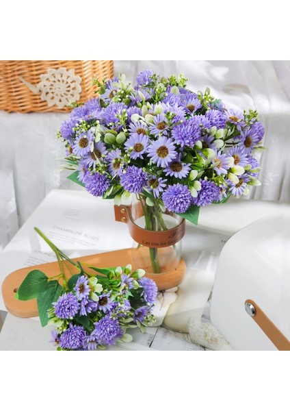 Hq-91-Mor Yapay Çiçekler Gerbera Krizantem Ortanca Düğün Tatil Partisi Teras Avlu Bahçe Konferans Merkezi Dekorasyonu (Yurt Dışından) fiyatları