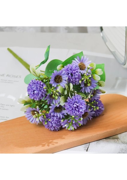 Hq-91-Mor Yapay Çiçekler Gerbera Krizantem Ortanca Düğün Tatil Partisi Teras Avlu Bahçe Konferans Merkezi Dekorasyonu (Yurt Dışından) indirimleri