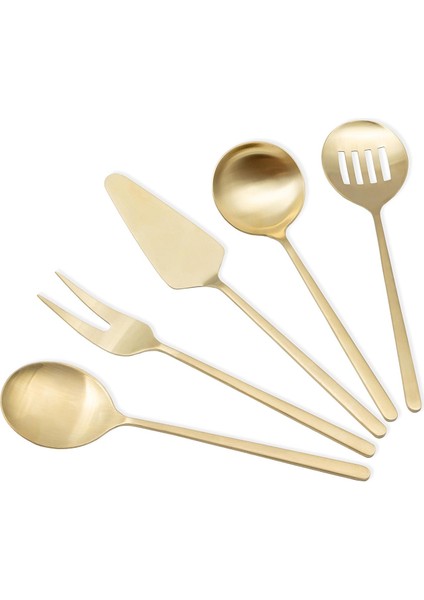 Giallo Servis Seti Şampanya Gold 5 Parça
