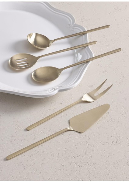Giallo Servis Seti Şampanya Gold 5 Parça