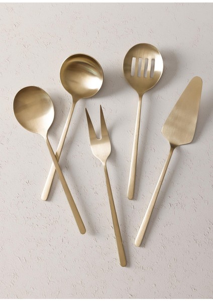 Giallo Servis Seti Şampanya Gold 5 Parça