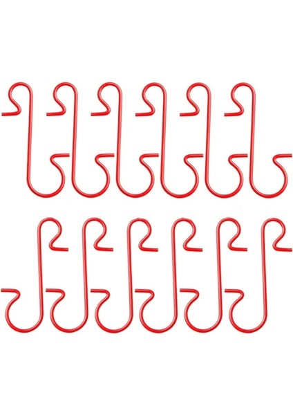 Kırmızı 50 Adet Noel Süsler Metal S-Şekilli Kanca Tutucu Noel Ağacı Topu Kolye Asılı Süslemeleri Ev Için Navidad Yeni Yıl (Yurt Dışından)