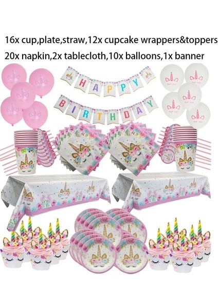 8 Adet Patlamış Mısır Kutusu Weıgao Unicorn Dekorasyon Doğum Günü Partisi Dekoru Çocuklar Unicorn Tek Kullanımlık Sofra Seti Bebek Duş Kız Doğum Günü Partisi Malzemeleri (Yurt Dışından)
