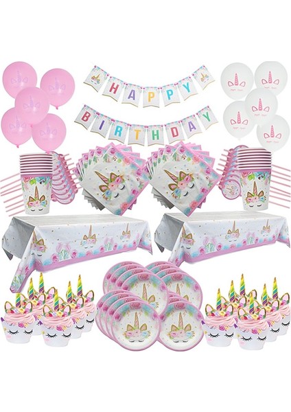 8 Adet Patlamış Mısır Kutusu Weıgao Unicorn Dekorasyon Doğum Günü Partisi Dekoru Çocuklar Unicorn Tek Kullanımlık Sofra Seti Bebek Duş Kız Doğum Günü Partisi Malzemeleri (Yurt Dışından)