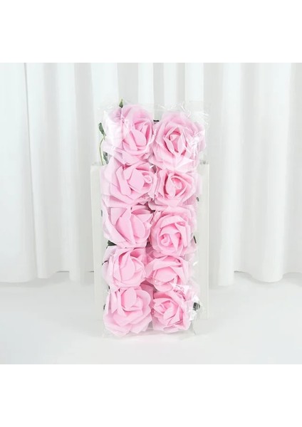 S04 10 Adet 8 cm Büyük Gül Yapay Çiçek Düğün Parti Için Ev Ofis Dekor Sahte Gül Çiçek 16 cm Kök Çar Sevgililer Günü Süslemeleri (Yurt Dışından)