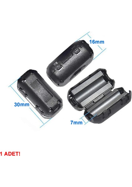 7mm Ferrit Halka Filtre Kablo Gürültü Bastırıcı Azaltıcı Yüzük Bead Rfı Emı Girişim Engelleyici Besleme Haberleşme Ses Data Iletişim fırsatları