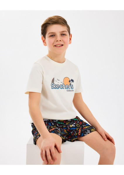 B Graphıc Tee T-Shirt Büyük Erkek Çocuk Off White Tshirt SK2510134-102 fırsatları