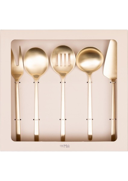 Giallo Servis Seti Şampanya Gold 5 Parça