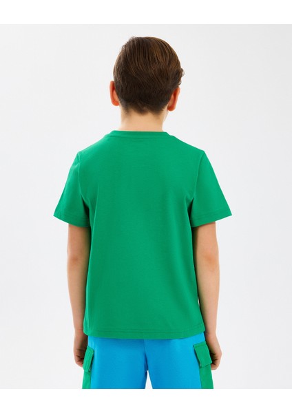 B Graphic Tee T-Shirt Büyük Erkek Çocuk Dark Green Tshirt SK2510028-300 fiyatları