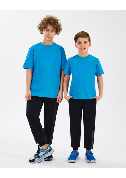 B Essentials T-Shirt Büyük Erkek Çocuk Mavi Tshirt SK232080-315 fırsatları