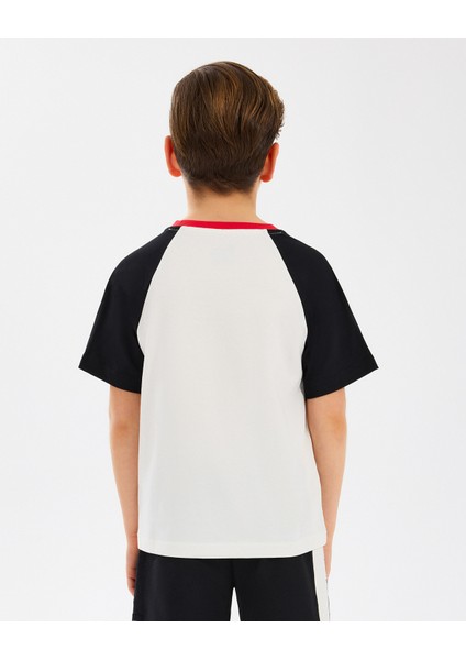 B Graphic Tee T-Shirt Büyük Erkek Çocuk Off White Tshirt SK2510038-102 fiyatları