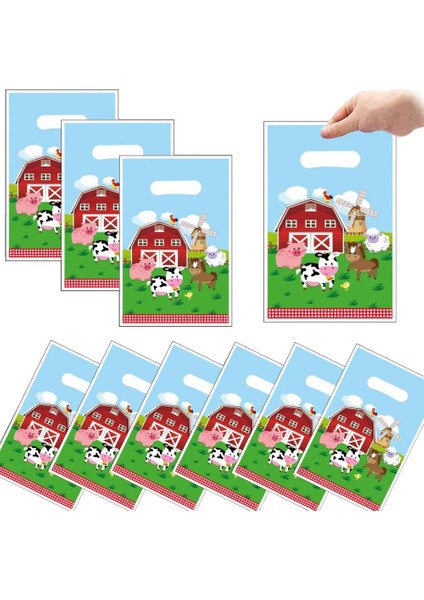 Balon Suit-8-9pcs Çiftlik Hayvanları Parti Dekorasyon Balonları Karikatür Inek Tavuk Domuz Kağıt Sofra Zemin Bebek Duş Çocuklar Doğum Günü Partisi Malzemeleri (Yurt Dışından)