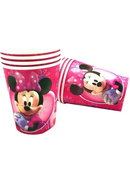 Balonlar-2-1 Adet Disney Minnie Mouse Tema Bebek Duş Tek Kullanımlık Sofra Çocuk Kız Favori Minnie Mutlu Doğum Günü Partisi Süslemeleri Malzemeleri (Yurt Dışından)