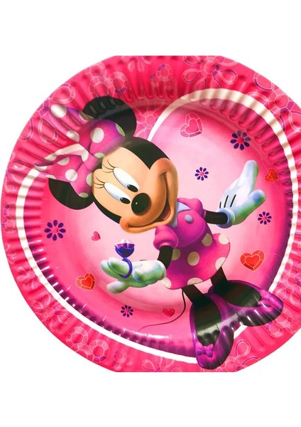 Balonlar-2-1 Adet Disney Minnie Mouse Tema Bebek Duş Tek Kullanımlık Sofra Çocuk Kız Favori Minnie Mutlu Doğum Günü Partisi Süslemeleri Malzemeleri (Yurt Dışından)