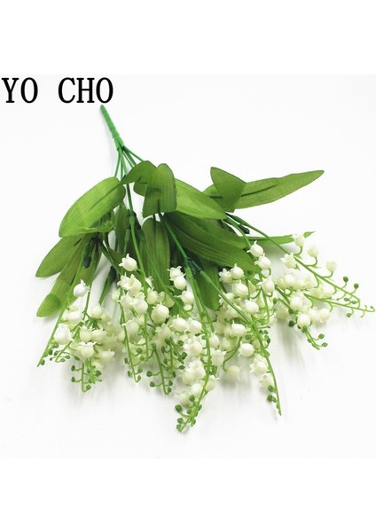 Mor Yapay Çiçekler Vadideki Zambak 7 Dalları Sahte Plastik Zambak Çiçeği Gelin Buketi Düğün Dekor Flores Artificiales (Yurt Dışından)