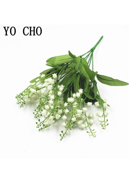 Mor Yapay Çiçekler Vadideki Zambak 7 Dalları Sahte Plastik Zambak Çiçeği Gelin Buketi Düğün Dekor Flores Artificiales (Yurt Dışından)