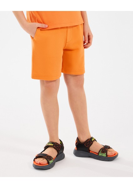 B Essentials Sweatshort Büyük Erkek Çocuk Turuncu Şort SK2510144-701