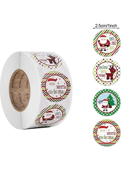 STYLE11 500 Adet Merry Christmas Çıkartmalar Noel Ağacı Elk Şeker Çanta Sızdırmazlık Etiket Yılbaşı Hediyeleri Kutusu Etiketleri Süslemeleri Yeni Yıl (Yurt Dışından)