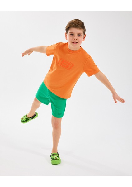 B Essentials Sweatshort Büyük Erkek Çocuk Dark Green Şort SK2510144-300