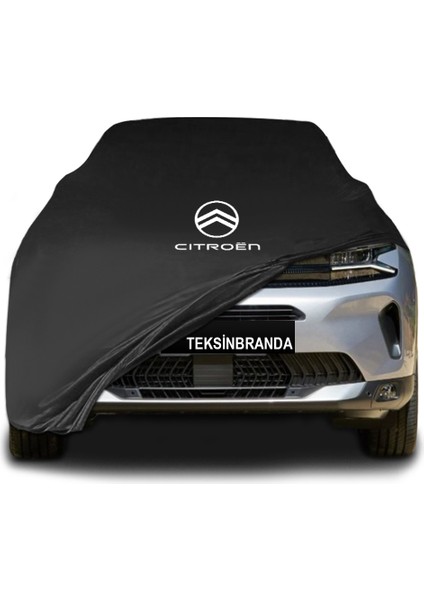 Citroen C5 Aircross (2017 - ) Siyah Kumaş Araba Branda Logolu Kumaş Araba Brandası Penye Oto Branda