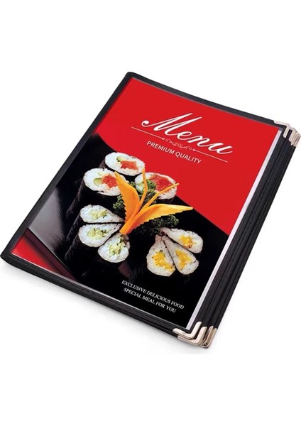 1 Çerçeve Kırmızı A4 Menü Tutucu Kapakları 8.5 x 11 Restoran Menü Kapakları Kitap Mutfak, Içecek, Şarap Menü Kollu Çerçeveleri Malzemeleri (Yurt Dışından)