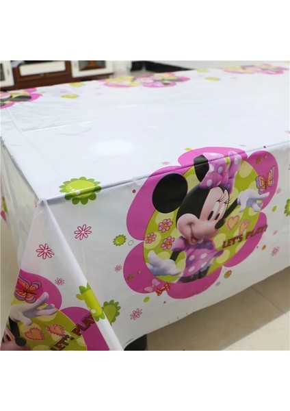 6 Adet Patlamış Mısır Kutusu 180*108 cm 1 Adet Minnie Mouse Tema Masa Örtüsü Çocuklar Için Mutlu Doğum Günü Partisi Dekorasyon Masa Örtüsü Olay Parti Malzemeleri (Yurt Dışından) modelleri