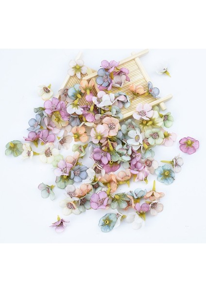 Açık Yeşil 100 Parça Çok Renkli Küçük Ipek Papatya Noel Süslemeleri Ev Düğün Için Sahte Çiçek Scrapbooking Için Diy Hediyeler Kutusu Yapay Çiçekler (Yurt Dışından)