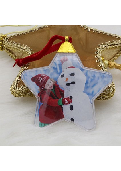 B Dıy Şeffaf Fotoğraf Çerçevesi Kolye Kardan Adam Beş Yıldızlı Top Noel Ağacı Asılı Süsler Ev Yeni Yıl Için Noel Süslemeleri (Yurt Dışından) fırsatları
