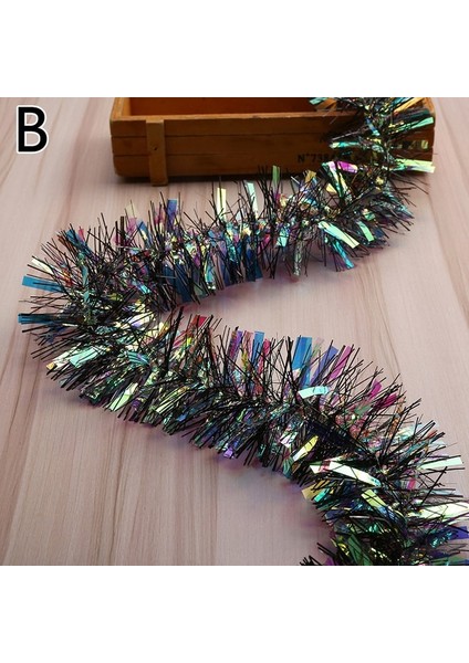 B 7 cm 2 M 5/7/9 cm Noel Gökkuşağı Renkli Tinsel Garland Tel Ev Dekor Çelenk Noel Ağacı Dekorasyon Düğün Dıy El Sanatları Parti Malzemeleri (Yurt Dışından)