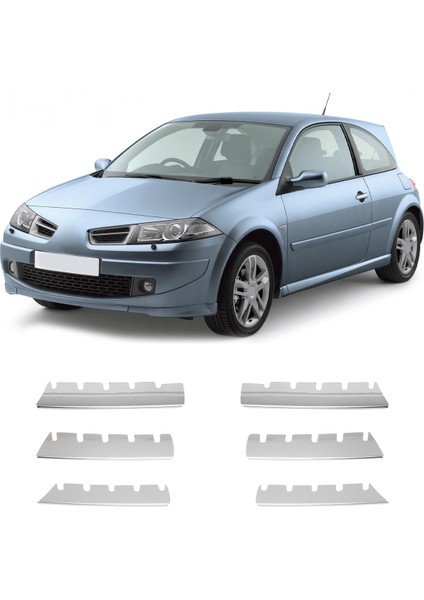 Renault Megane 2 Uyumlu 2004-2006 Ön Panjur 6 Panjur Paslanmaz Çelik fiyatları