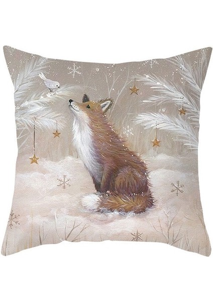 TPR478-8 45 x 45 cm Noel Yastık Örtüsü Merry Christmas Süslemeleri Ev Için Noel Baba Pamuk Keten Kapak Yastık Ev Dekor Yastık Kılıfı (Yurt Dışından)