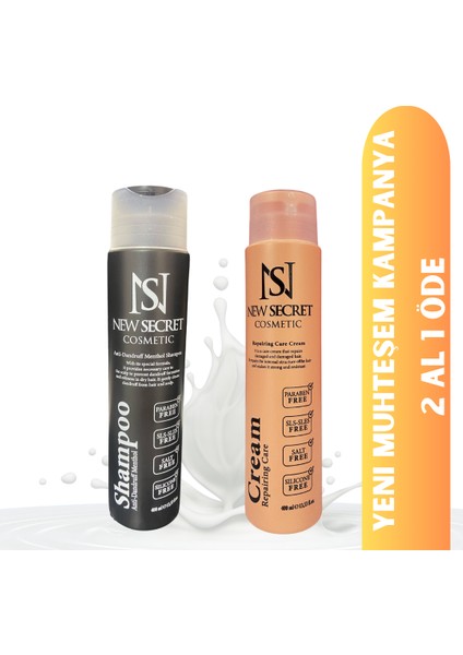 - Repariring Care Cream + Anti-Dandruff Menthol Shampoo