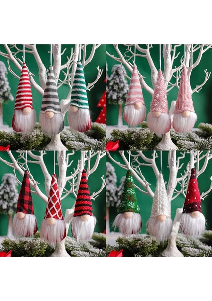 DOLL-693-WHITE 3 Adet Gnomes Noel Yüzü Olmayan Bebek Noel Süslemeleri Ev Için Noel Ağacı Kolye Süsler Noel Deco Navidad Doğum Yeni Yıl 2023 (Yurt Dışından)