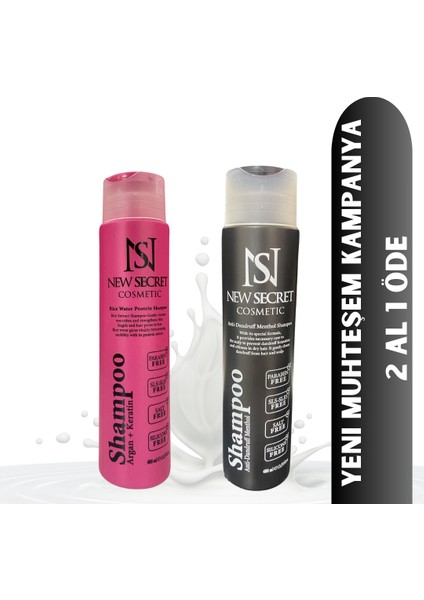 - Anti-Danndruff Menthol Shampoo +Rice Water Protein Shampoo