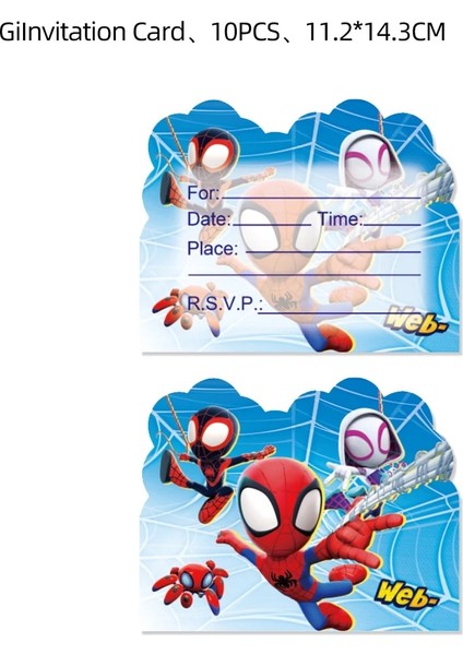 Patlamış Mısır Kutusu-6 Adet Spidey ve Onun Inanılmaz Arkadaşları Parti Dekorasyon Malzemeleri Kağıt Tabak Masa Örtüsü Örümcek Adam Tema Bebek Duş Balonları Çocuklar Şekerleri (Yurt Dışından)