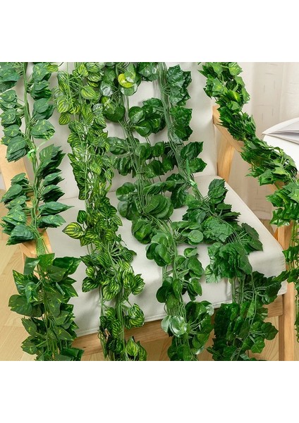 Üzüm 1 Adet 2.1 Metre Yapay Bitkiler Ev Dekor Duvar Liana Ivy Dekoratif Sarmaşık Yeşillik Sahte Sarmaşıklar Yeşillik Odası Dekorasyon Yeşil Yapraklar (Yurt Dışından) modelleri