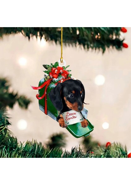 Bir 2d Uçaklar Noel Köpekler Damla Süsleme Çift Taraflı Düzlem Akrilik Noel Ağacı Asılı Dekorasyon Pencere Kapı Parti Dekorasyon (Yurt Dışından) modelleri