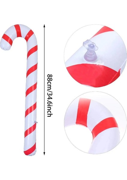Kırmızı 90 cm 90 cm Şişme Noel Şeker Kamışı Sopa Balonlar Açık Şeker Kamışı Dekor Noel Dekorasyon Malzemeleri Için 2023 Navidad (Yurt Dışından) modelleri
