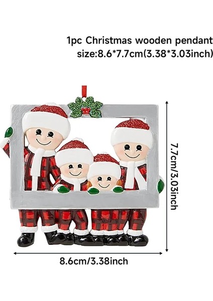 Stil 3 Noel Kolye Dıy Kişisel Aile Noel Süslemeleri Ev 2023 Navidad Noel Ağacı Asılı Süsleme Yeni Yıl 2024 (Yurt Dışından)