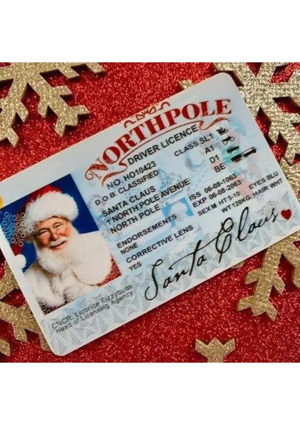 02 Kart Noel Baba Uçuş Lisansı Noel Arifesi Ehliyet Noel Hediyesi Çocuklar Çocuklar Için Noel Dekorasyon 2023 (Yurt Dışından) modelleri