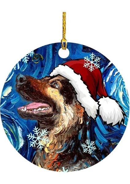 Stil 3 1 Adet Noel Sevimli Köpek Kedi Şapka Kolye Noel Dekorasyon Kolye Karikatür Noel Ağacı Kolye Ev Araba Sırt Çantası Süsleme (Yurt Dışından)
