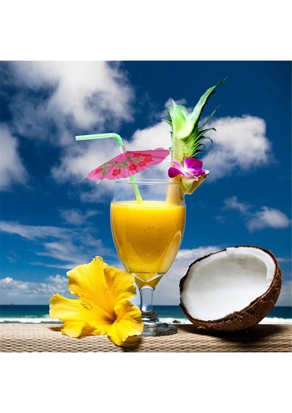 50 Adet 50 Adet Tropikal Şemsiye Tek Kullanımlık Kağıt Payet Şemsiye Flamingo Pipet Suyu Hawaii Doğum Günü Düğün Parti Dekor (Yurt Dışından)