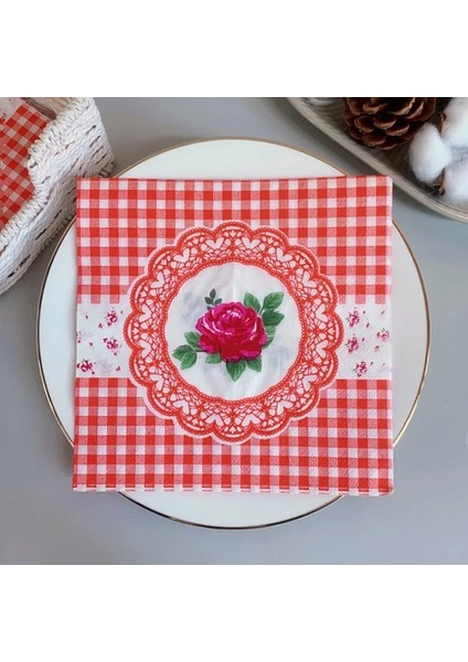 Yeşil 20 Adet/8 Adet Çiçek Kelebek Dekupaj Kağıt Peçeteler Çiçek Peçete Kağıt Dokular Düğün Noel Partisi Dekoru Için Sıcak Satış (Yurt Dışından)