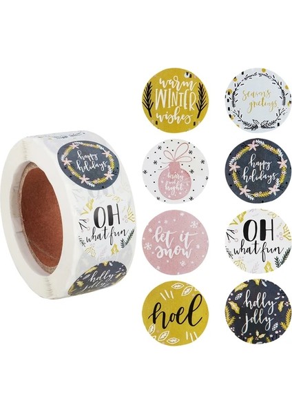 500 Adet Sticker 1 Takım Noel Dıy Masa Ahşap Süsleme Kardan Adam Kilise 2023 Yeni Yıl Noel Süslemeleri Ev Için Navidad Noel Noel Malzemeleri (Yurt Dışından)