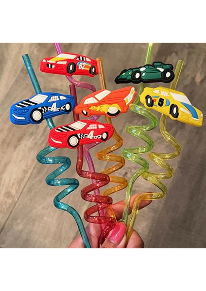 11 8 Adet 25 cm Yeniden Kullanılabilir Yarış Arabası Pipet Araba Yeniden Kullanılabilir Plastik Pipet Çocuk Yarış Arabası Doğum Günü Partisi Süslemeleri (Yurt Dışından) fırsatları