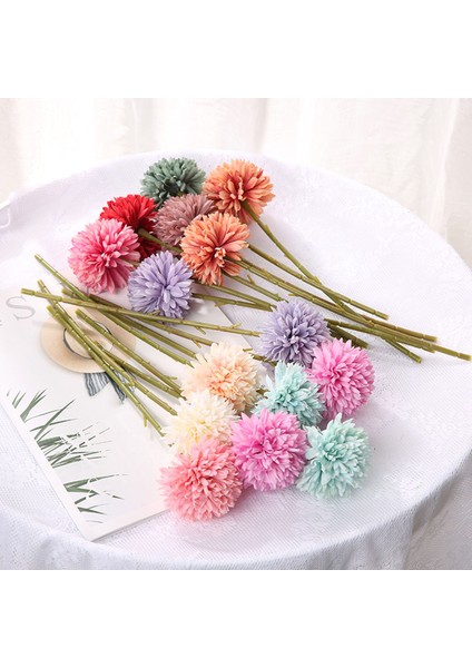 B-Pink 6 Adet 3/6/10 Adet Ipek Karahindiba Çiçek Topu Sahte Çiçekler Dıy Ev Düğün Dekorasyon Yapay Çiçek Buketi Sevgililer Günü Hediyeleri (Yurt Dışından)