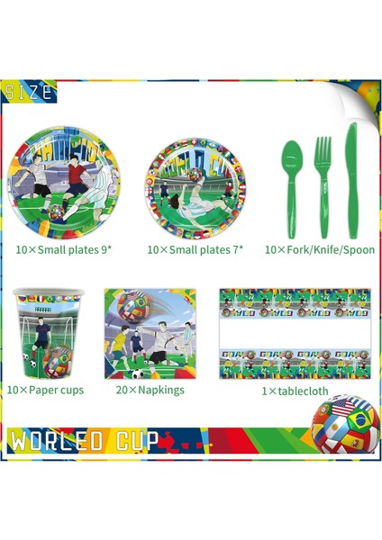 Giftbag 10 Adet Yeni Futbol Futbol Parti Malzemeleri Pinata Oyuncak Hediyeler Tek Kullanımlık Sofra Masa Örtüsü Bilezik Doğum Günü Partisi Futbol Dekorasyon (Yurt Dışından)